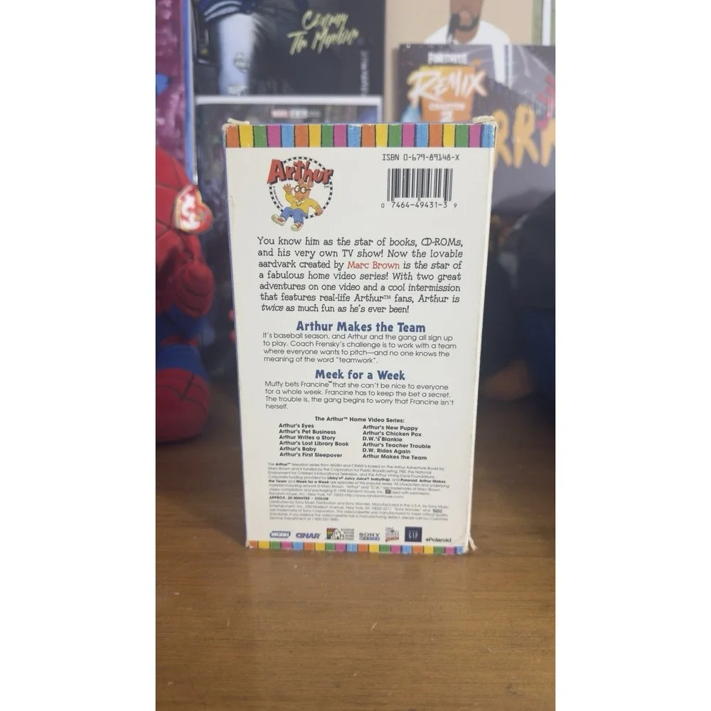 Arthur Makes The Team VHS Tape Plus Meek for a Week Vintage PBS Kids Show Rare
